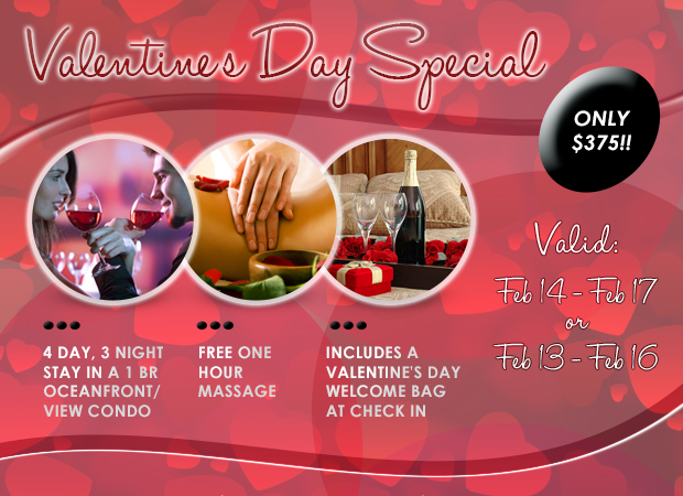 Valentines Weekend Deal: 4 Days, 3 Nights for $375