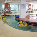 Indoor to outdoor lazy river