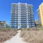 View or resort from the beach