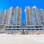 Beach view of hotel