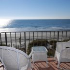 Outdoor balcony ocean view