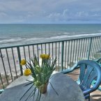 Balcony view of beach